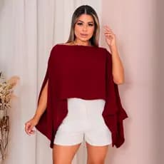 Blusa Bata Feminina Capa Estilo Boho Multi Formas Da Moda