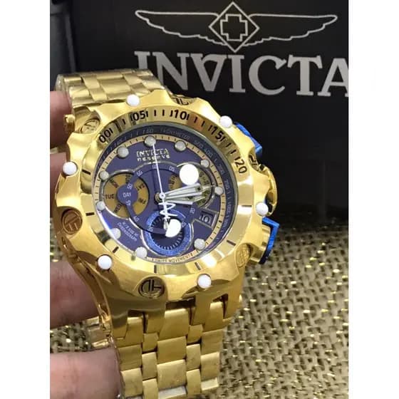 Relógio Invicta Reserve Venom Hybrid 27791 Azul Gold 18k