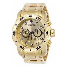 Relógio Invicta Pro Diver 0074 Banhado A Ouro 18k Com N.f