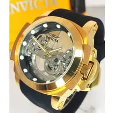 Relógio Masculino Invicta Coalition Forces 24707 automático Prata Preto Dourado Original + NF