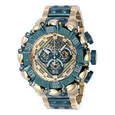 Relógio masculino Invicta 38501 dourado e verde