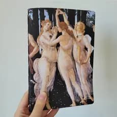 CADERNO / SKETCHBOOK As três graças de Botticelli A5 e A6  - Obras de Arte - para escrita, bullet journal, desenho