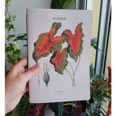 Planner Anual 2026 Caladium botânico ou capa personalizada A5