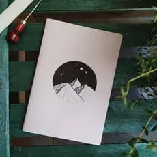 Caderno/Sketchbook Montanha A5 para escrita, bullet journal, desenho, diário, planner