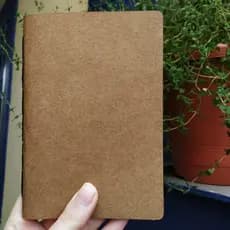 CADERNO / SKETCHBOOK KRAFT A6 para escrita, bullet journal, desenho
