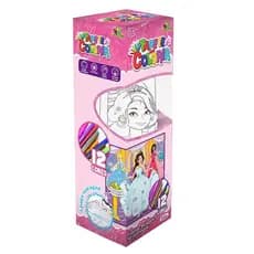 Tapete Para Colorir Infantil Com 12 Canetinhas Laváveis Educativo Brinquedo Criativo Desenho 50x50cm
