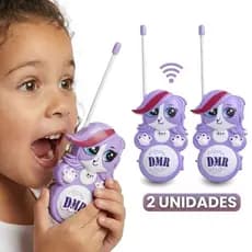 Walkie Talkie Infantil Gatinha Panda Rádio Comunicador Criança Brinquedo Interativo Presente