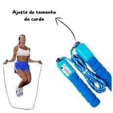 Corda de Pular com Contador Ajustável Fitness Crossfit Academia Exercício Cardio Emagrecimento