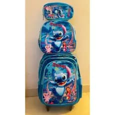 KIT MOCHILA ESCOLAR INFANTIL -STITCH / ANGEL / CARROS / PRINCESAS / HOMEM DE FERRO