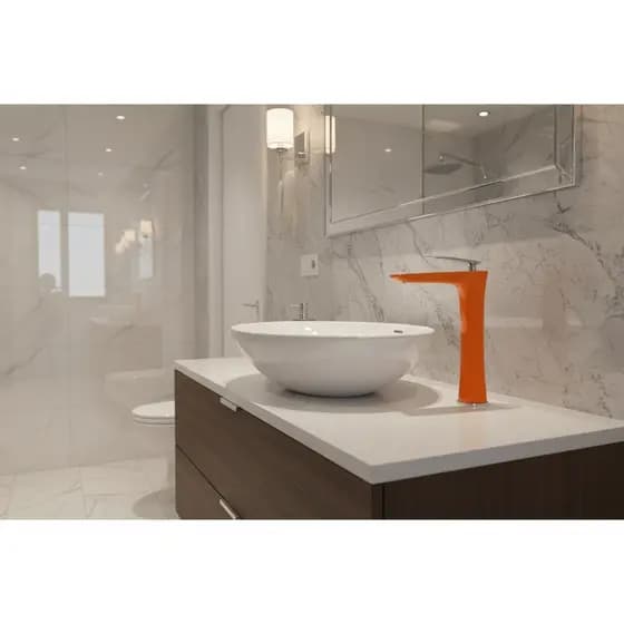 Torneira Gourmet Ultra Eagle para Banheiro Cromada / Laranja para Cuba Elevada, Monocomando with Misturador