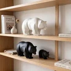Família Urso Decorativa Moderna Estátua Minimalista Escultura Decorativa para Sala Quarto Decoração