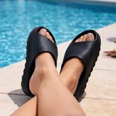 Chinelo Slide Feminino Confortável Leve Macio Chinelo Casual Praia Piscina Moda Elegante