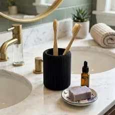 Porta Escovas Com Design Minimalista Para Organização do Banheiro Promoção