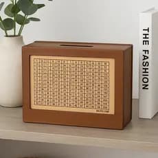 Cofrinho Meta Financeira Mdf Desafio Woodbox Cofre Dinheiro Poupança