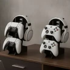 Suporte para Dois Controles de Video Game e Suporte para Fone de Ouvido