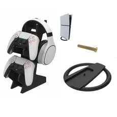 Suporte Video Game Base Vertical Console + Suporte 2 Controles e Fone Setup Gamer Completo