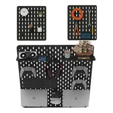 Pegboard Organizador Mdf Setup Gamer Home Office Preto - Tamanho M