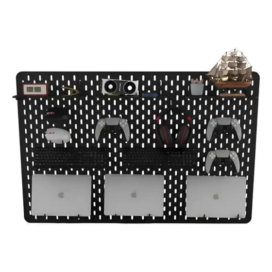 Painel Pegboard Organizador Setup Gamer 89x59 com Kit Instalação