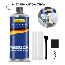 Cola Mágica Reparo Solda Ferro Fundido Metálico Industrial