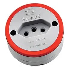 Tomada Redonda Luster Externa Sobrepor 10a 250v 3 Pinos
