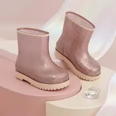 Bota Galocha Infantil Feminina Menina Brilho Glitter Cores Lançamento