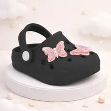 Sandália babuche infantil menina feminino leve macio bottons borboletas strass lançamento exclusivo