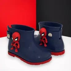 Bota galocha infantil masculina menino homem aranha 3D lançamento botinha confortável e macia