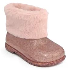 Bota galocha infantil feminina bebê menina impermeável promoção