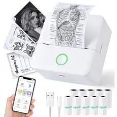 Mini impressora térmica portátil sem tinta para crianças,  adesivos, bluetooth, corte livre,