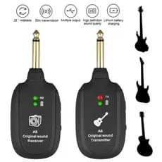 Transmissor De Sistema Sem Fio De Guitarra A8 Receptor Embutido Recarregável