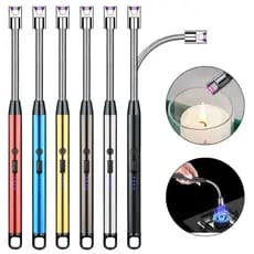 Kit 1 a 3 Acendedor De Fogão Eletrônico Plasma Recarregavel Usb Isqueiro Eletrico Churrasco Flexível