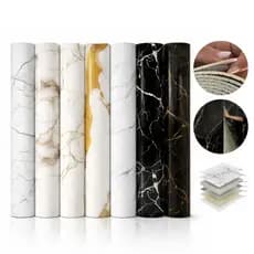 Papel Adesivo Marmorizado PVC 1,2x3m Para Decoracao De Parede E Renovacao