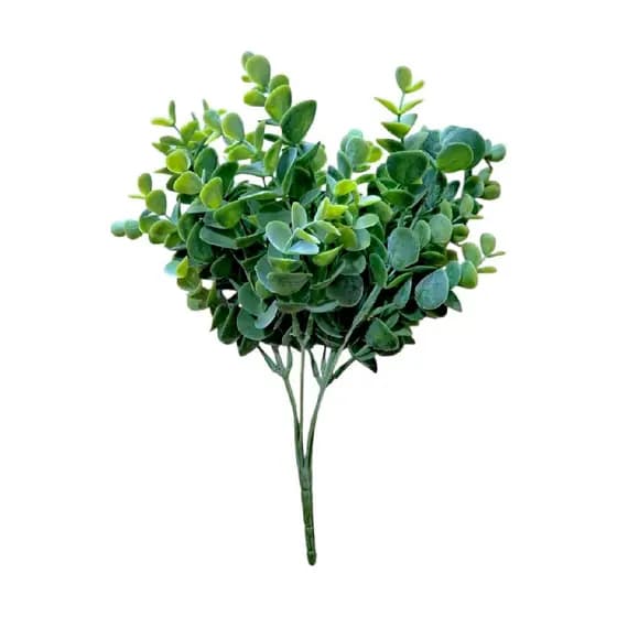 Planta Artificial Decorativa 32cm Para Vaso Permanente Não Murcha Flor Reanimada Cor Verde Viva