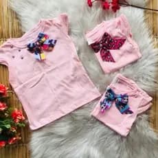 Camiseta Infantil/ Camiseta Infantil com Laço/ Diversos Tamanhos