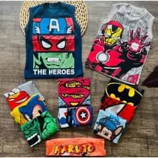 Camiseta Regata Masculina Personagens Super Heróis/ Diversos Tamanhos