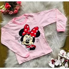 Blusa Infantil Manga Longa Estampada - Blusa Diversos Tamanhos