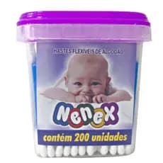 Kit 500 Hastes Flexiveis Nenex - Hastes Cotonetes Kit com 500 Unidades - Cotonete Nenex