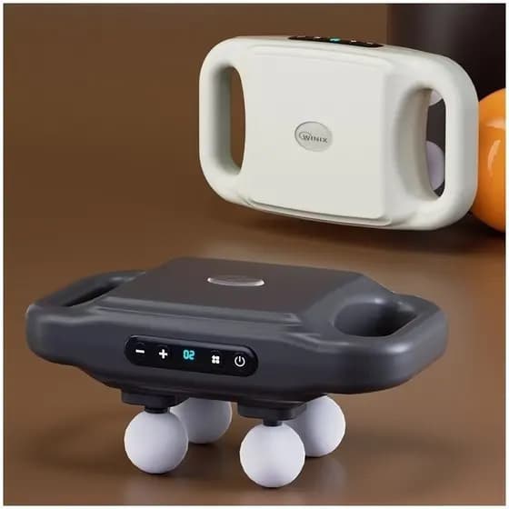 Massageador Elétrico Corporal com 6 Pontas – Pistola de Massagem Muscular Profunda