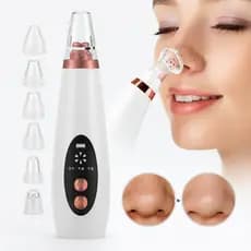 Limpador Facial Elétrico USB Recarregável Portátil com 6 Ponteiras e 3 Níveis