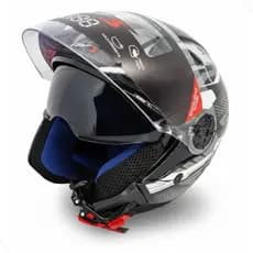 Capacete Fw3 X Open Up Fox Aberto Cinza Grafite Tamanhos Com Oculos Solar Interno