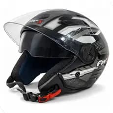 Capacete Aberto Moto FW3 X Open Up Com Óculos Interno Esportivo Masculino Feminino Rosa