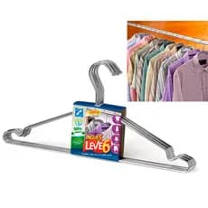 Conjunto 6 Cabide Cromado Tintureiro com Cavas Resistente Roupas Arthi