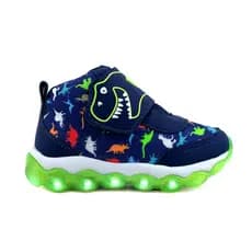Tenis Infantil Menino de LED Cano Alto Tênis Infantil Masculino Dinossauro AS350