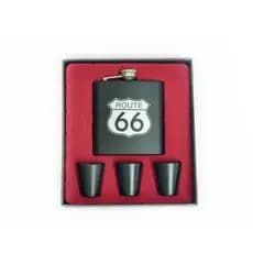 Kit Cantil 3 Copos Shot Route 66 - Preto