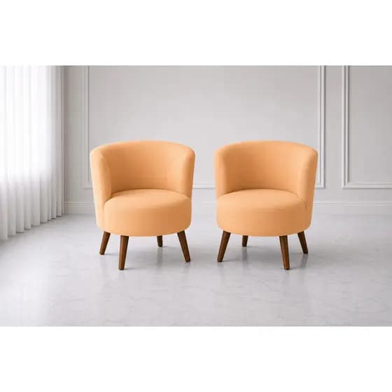 Kit 2 capas poltrona, cadeira redonda malha premium