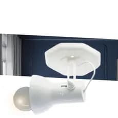Lustre Luminária Copo Branco Direcionável  Unico Teto Decoração Minimalista