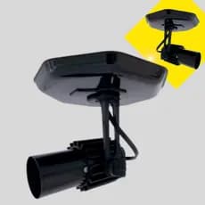Luminaria Spot Aletado Sobrepor Direcionavel preto E27