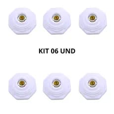 Kit 6 und Plafon Octagonal Luminaria teto E27 110/220v