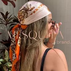 Lenço Cetim Cabeça Pescoço de Seda Super Moda