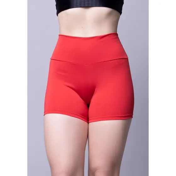 Kit 3 Short Fitness Feminino Suplex Liso Academia